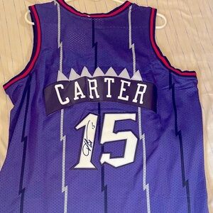 Vince Carter signed jersey (read description)